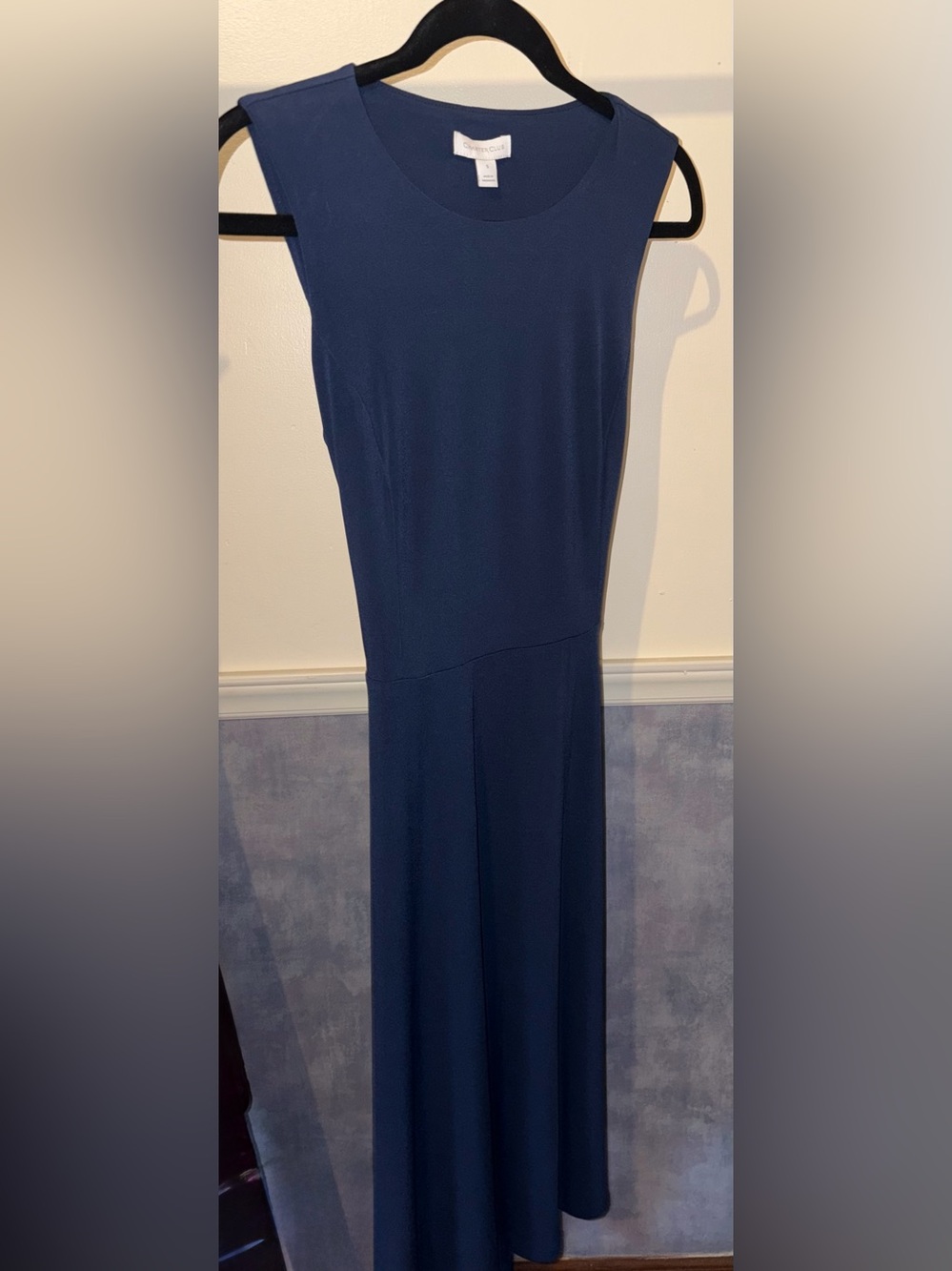 Charter Club Navy Blue Sleeveless Gown